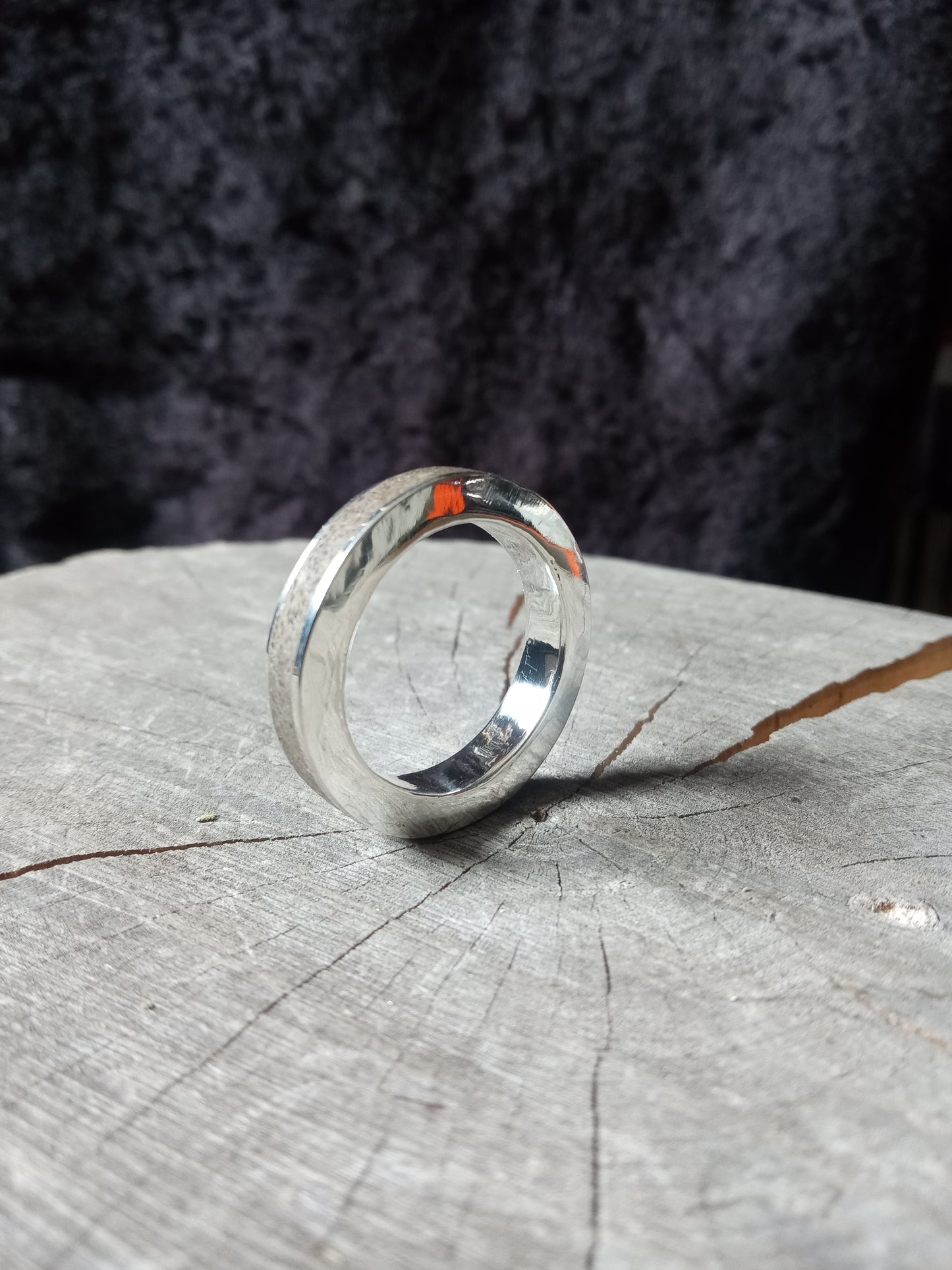 Torch Lake pure 999 fine silver inlay ring