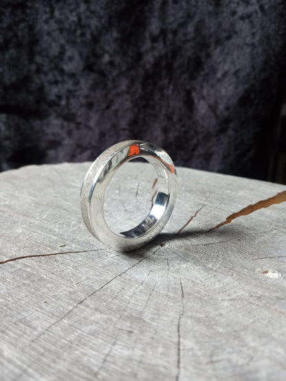 Torch Lake pure 999 fine silver  inlay ring