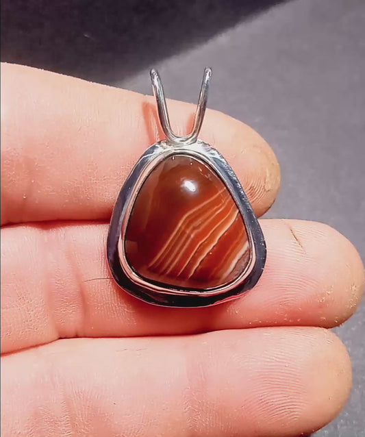 LSA pendant set in fine silver