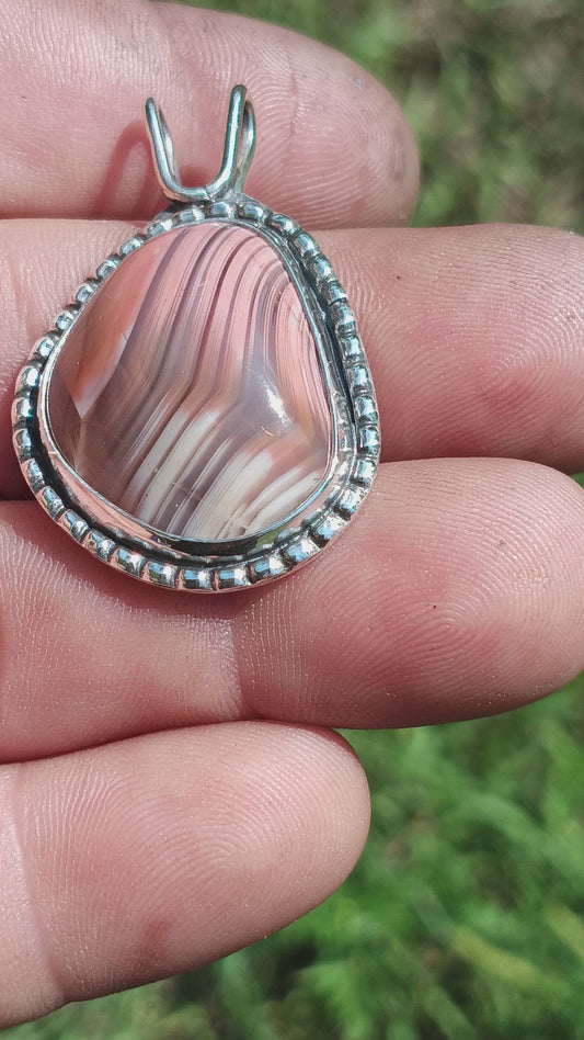 One of a kind kewenaaw agate pendant