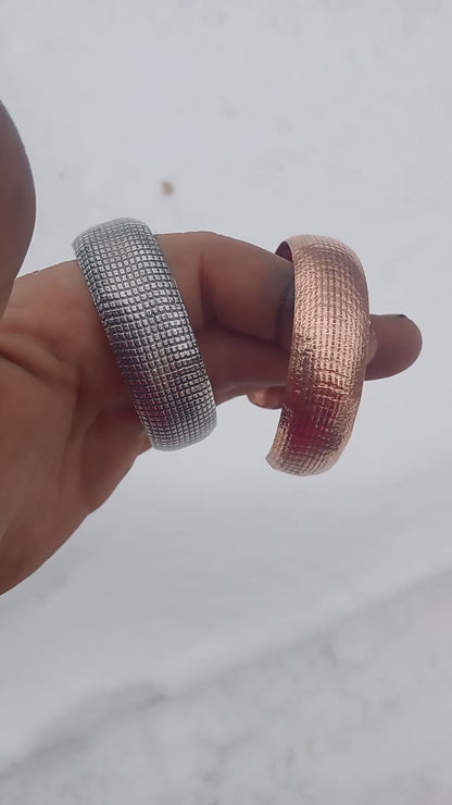 Fine silver textured cuff