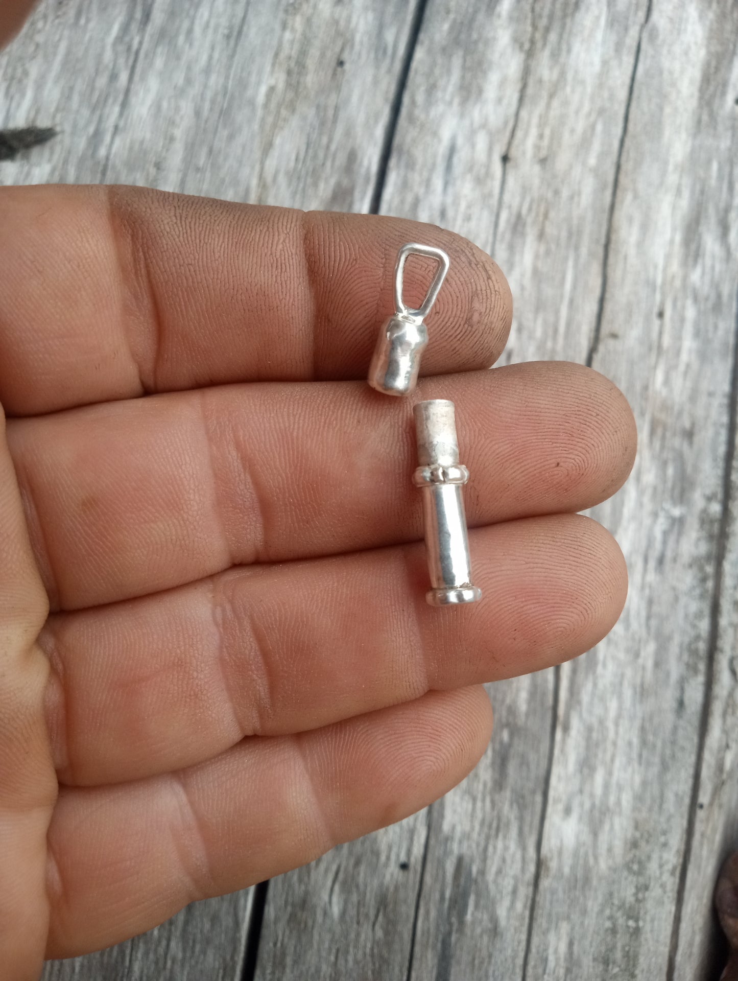 Simple handcrafted pure .999 fine silver container/urn