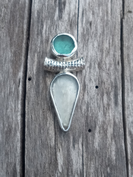 The beach glass goddess pendant